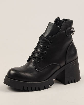 Черевики жіночі осінні Phany 2814600 36 чорні шкіра, фото 1