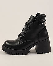 Черевики жіночі осінні Phany 2814600 36 чорні шкіра, фото 2