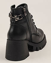 Черевики жіночі осінні Phany 2814600 36 чорні шкіра, фото 4