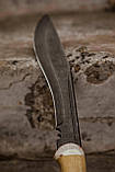 Ексклюзивний ніж-мачете ручної роботи з дамаської сталі «Кукрі #2» HRC 60, фото 5