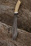 Ексклюзивний ніж-мачете ручної роботи з дамаської сталі «Кукрі #2» HRC 60, фото 8