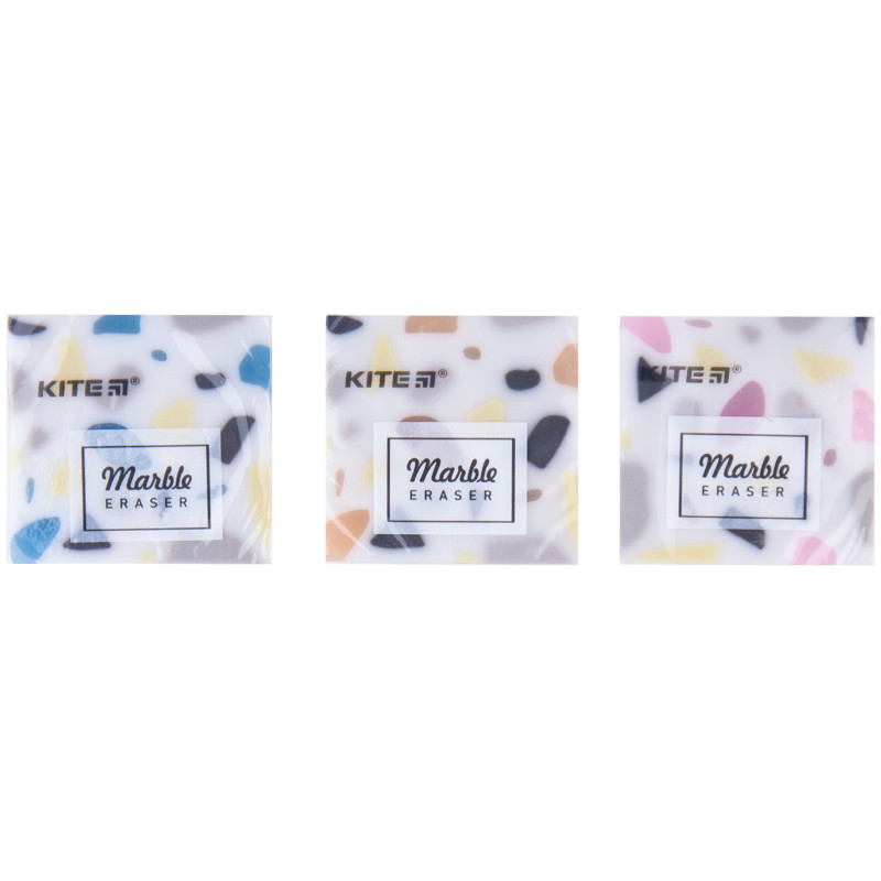 Гумка кольорова Kite "Marble" K20-021, асорті