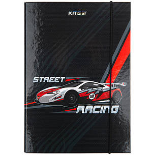 Папка для зошитів на гумці Kite Racing K23-210-2, картон, фото 2