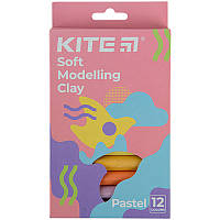 Пластилин восковый Kite Fantasy Pastel K22-086-2P, 12 цветов, 200 г