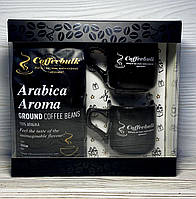 Набор Coffeebulk Black gold кофе Arabica Aroma молотый 225 г кружка 2 шт 130 мл (55515)