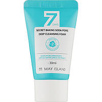 Пенка для умывания с содой May Island 7 Days Secret Baking Soda Pore Deep Cleansing Foam, 30 мл