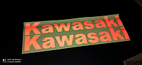 Наклейки на мотоцикл бак пластик Kawasaki кавасаки