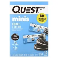 Quest Nutrition, Протеиновый батончик, мини-печенье, 14 батончиков, 23 г (0,81 унции) в Украине