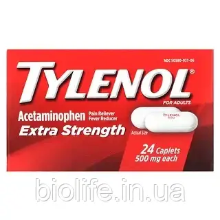 Купить Tylenol, Extra Strength, ацетаминофен, обезболивающее, средство ...