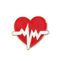 Брошки медицинские Пульс на сердце