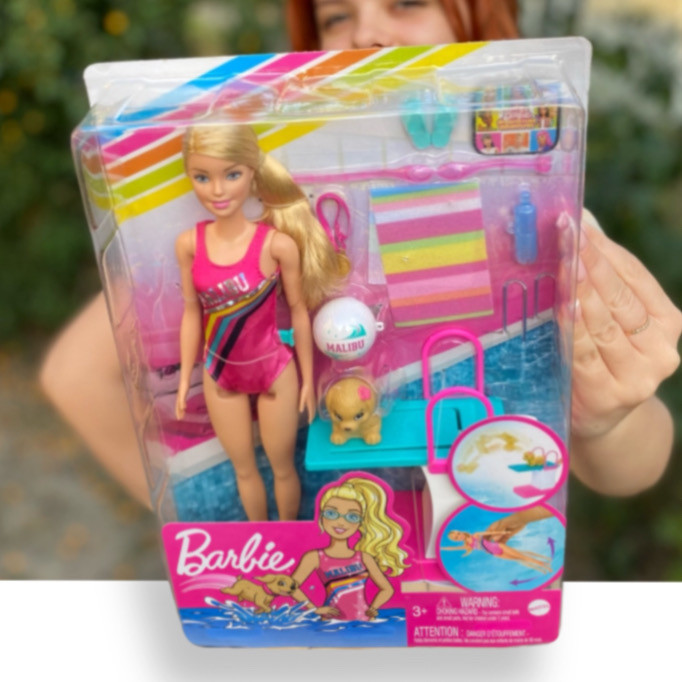 Лялька Барбі Чемпіон із плавання Barbie Dreamhouse Adventures Swim 'n Dive Doll GHK23