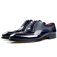 Чоловічі туфлі оксфорди Анерлі від TANNER 42 Темно-сині CM, код: 2632478