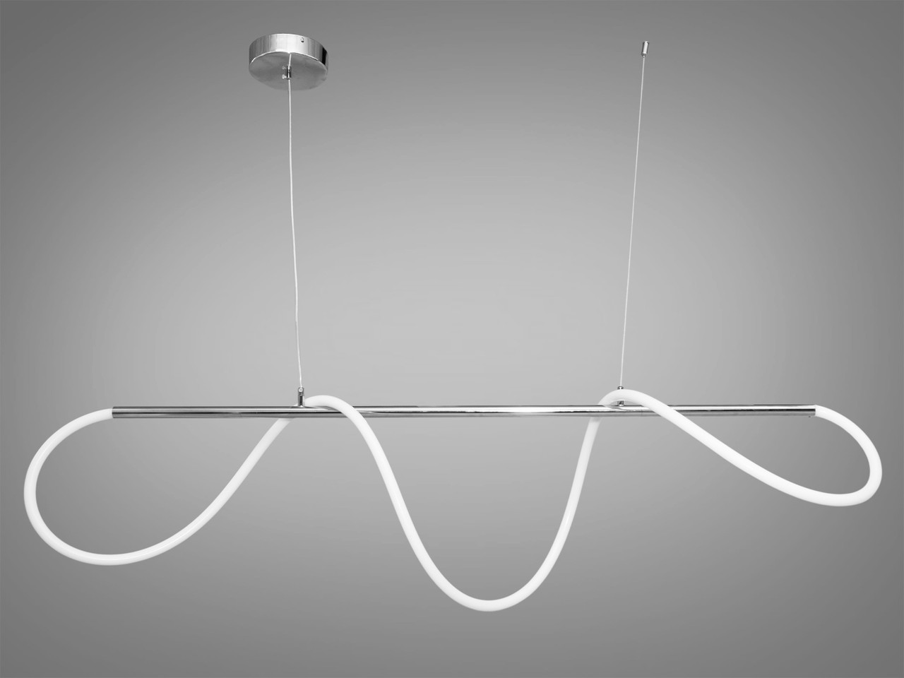 Сучасна LED люстра в кухню, колір хром, 22 W на 4 м2 Y2101-L1500HR-LS, фото 1