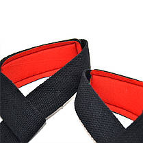 Лямки для тяги MadMax MFA-267 PWR Straps Black/Grey/Red, фото 2