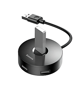 USB-HUB BASEUS ROUND BOX HUB ADAPTER （USB3.0 TO USB3.0*1+USB2.0*3）BLACK