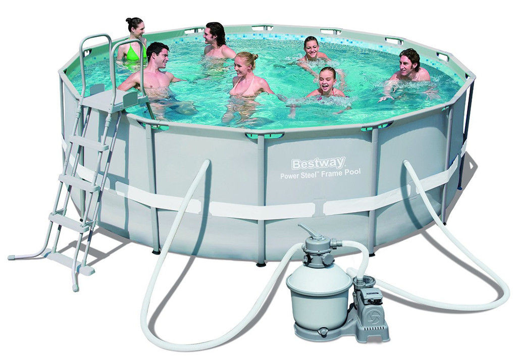 Каркасний басейн 56478,круглий з пісочним насосом 427х122 см