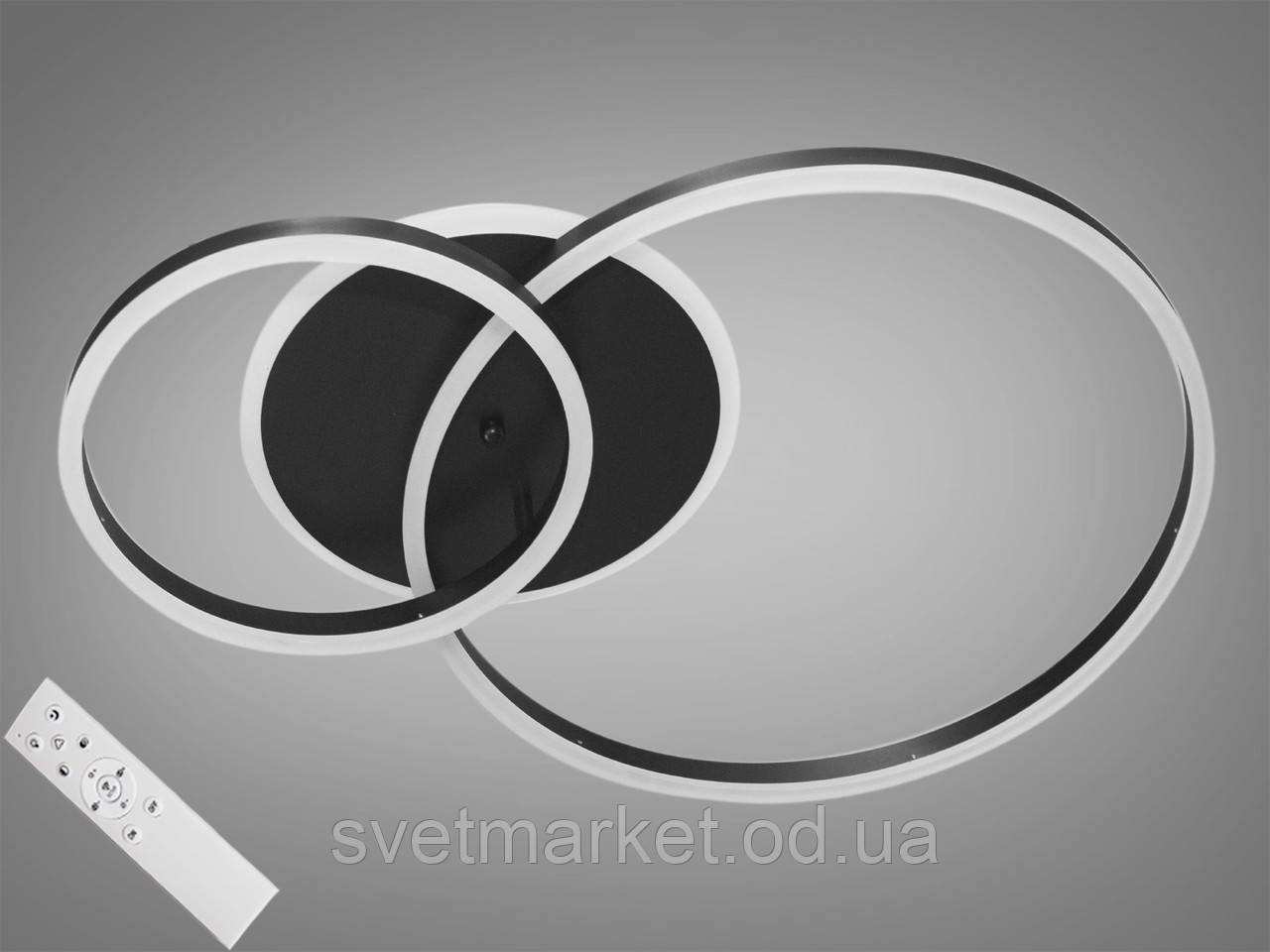 Стельова LED-люстра з димером і підсвіткою A3006/2BK LED 3color dimmer, фото 1