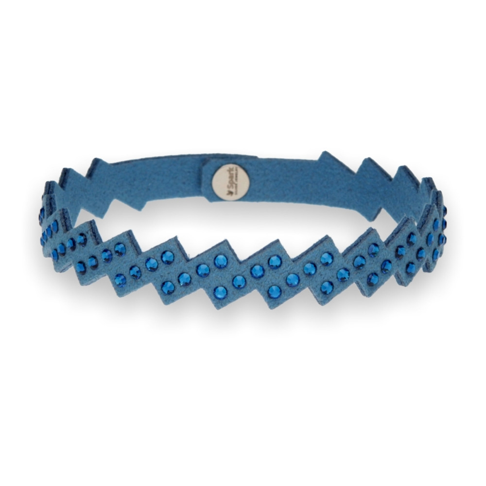 Замшевий браслет Spark Chevron Tennis зі Swarovski (BZCHEV1LBCB)