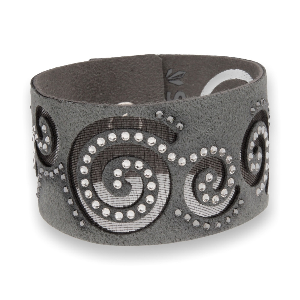 Замшевий браслет Spark Spiral зі Swarovski (BSPIR1HCSN)