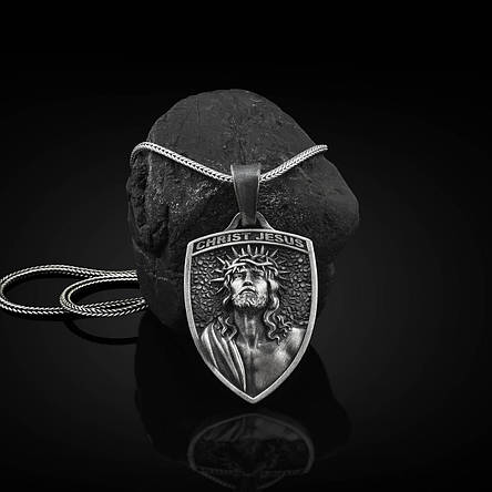 Срібний кулон, Синятко-комір у терновому вінці 133175 Онікс, фото 1