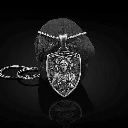 Срібний кулон, Синя Синя душа 133173 Онікс, фото 1