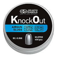 Кулі JSB KnockOut Slugs 4.52 мм, 0.87 г, 400 шт.