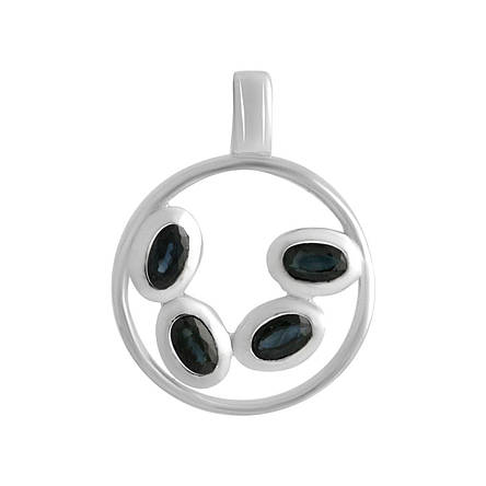 Срібна підвіска SilverBreeze із сапфіром 0.188ct (2140078), фото 1