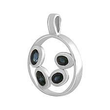 Срібна підвіска SilverBreeze із сапфіром 0.188ct (2140078), фото 3
