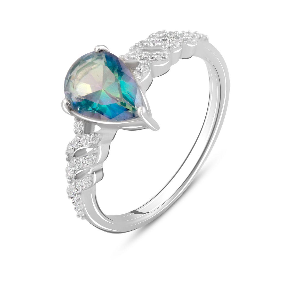 Срібне кільце SilverBreeze з містик топазом 1.425ct (2096306) 18.5