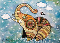 Милая открытка "Слоненок"