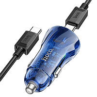 Зарядное устройство с кабелем Hoco Z47A Transparent Discovery Edition Type-C 30W и USB 18W 1 AO, код: 7847107