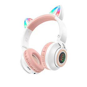 Бездротові навушники BOROFONE BO18 Cat ear BT headphones White ly