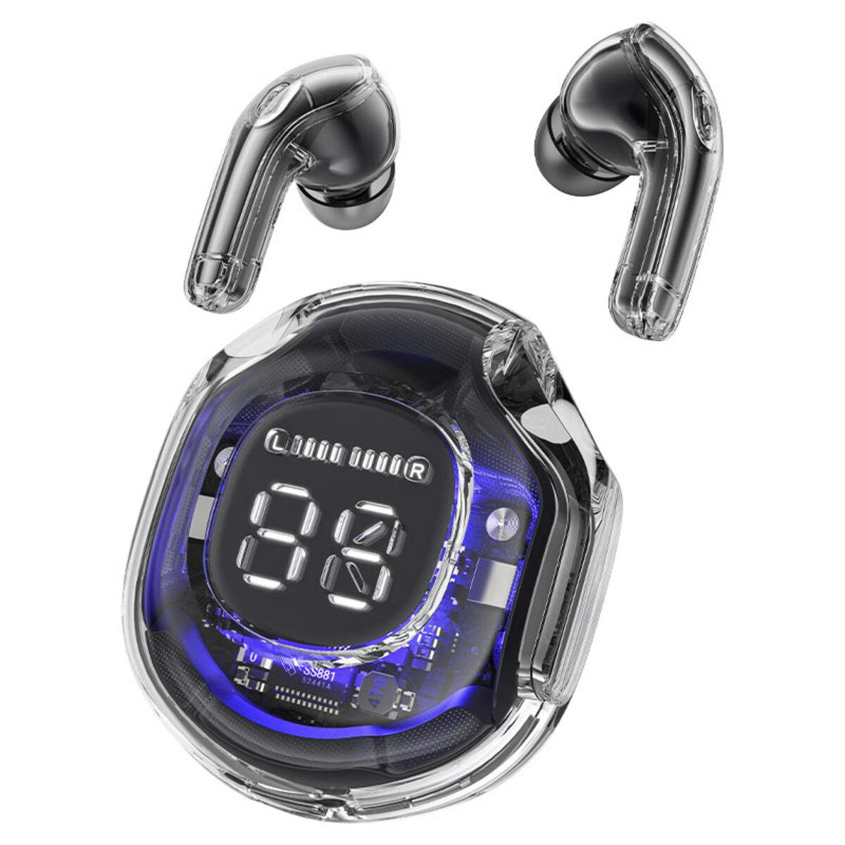 Бездротові навушники ACEFAST T8 Crystal color (2) bluetooth earbuds Bright Black lly