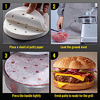 Пресс для гамбургеров VEVOR из нержавеющей стали диаметром 150 мм Пресс для гамбургеров Patti Пресс для