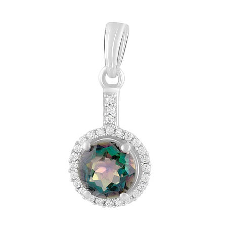 Срібна підвіска SilverBreeze з містик топазом 2.18ct (2124382), фото 1