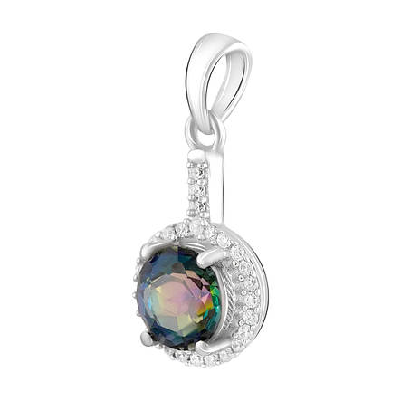 Срібна підвіска SilverBreeze з містик топазом 2.18ct (2124382), фото 3