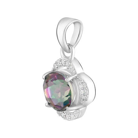 Срібна підвіска SilverBreeze з містик топазом 2.18ct (2124627), фото 3