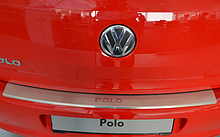 Накладка на бампер с загибом Volkswagen Polo V 5D 2009-