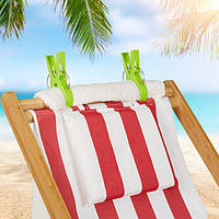 Набор из 16 зажимов для пляжных полотенец синего/зеленого цвета