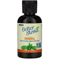 Заменитель сахара NOW Foods Better Stevia, Zero-Calorie Liquid Sweetener, 2 fl oz 59 ml Origi AO, код: 7544813
