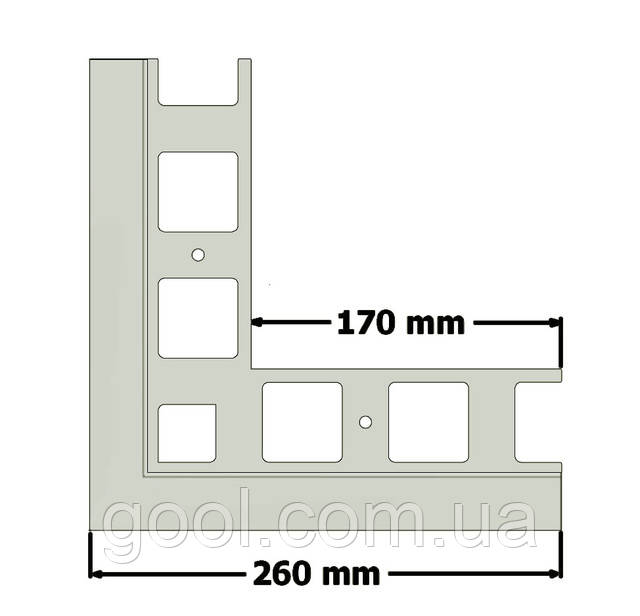 угол девяносто градусов для алюминиевого профиля капельника