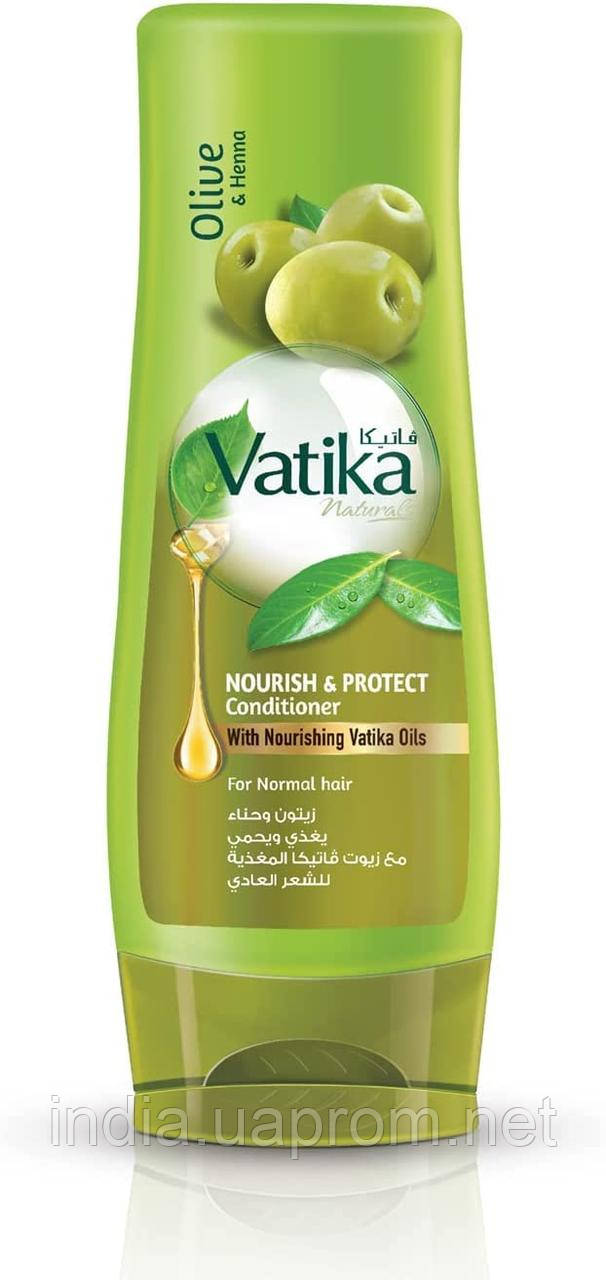 Кондиционер Дабур Ватика Питание и защита 200мл, Dabur Vatika Naturals Nourish & Protect,с хной, оливкой и - фото 1 - id-p277977991