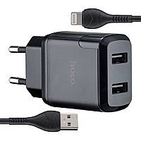 СЗУ Hoco N7 Speedy dual port charger set Micro ( EU ) Black