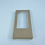 Коробка для шоколаду, 160*80*17 мм, з вікном, крафт, фото 2
