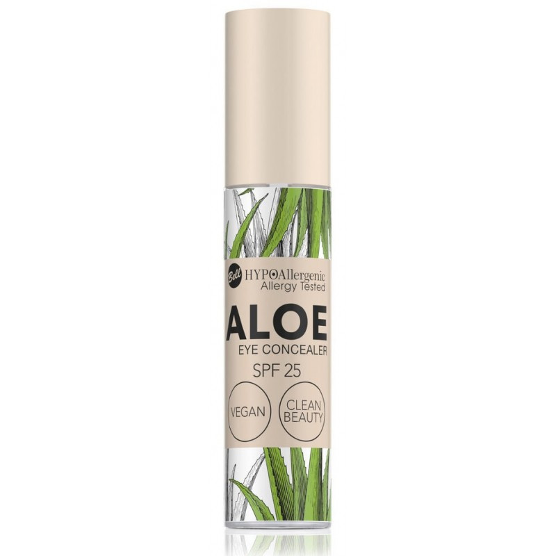 Гіпоалергенний веганські консилер під очі з захистом SPF25 Bell Hypo Allergenic Aloe Eye Concealer, 5 м, №01