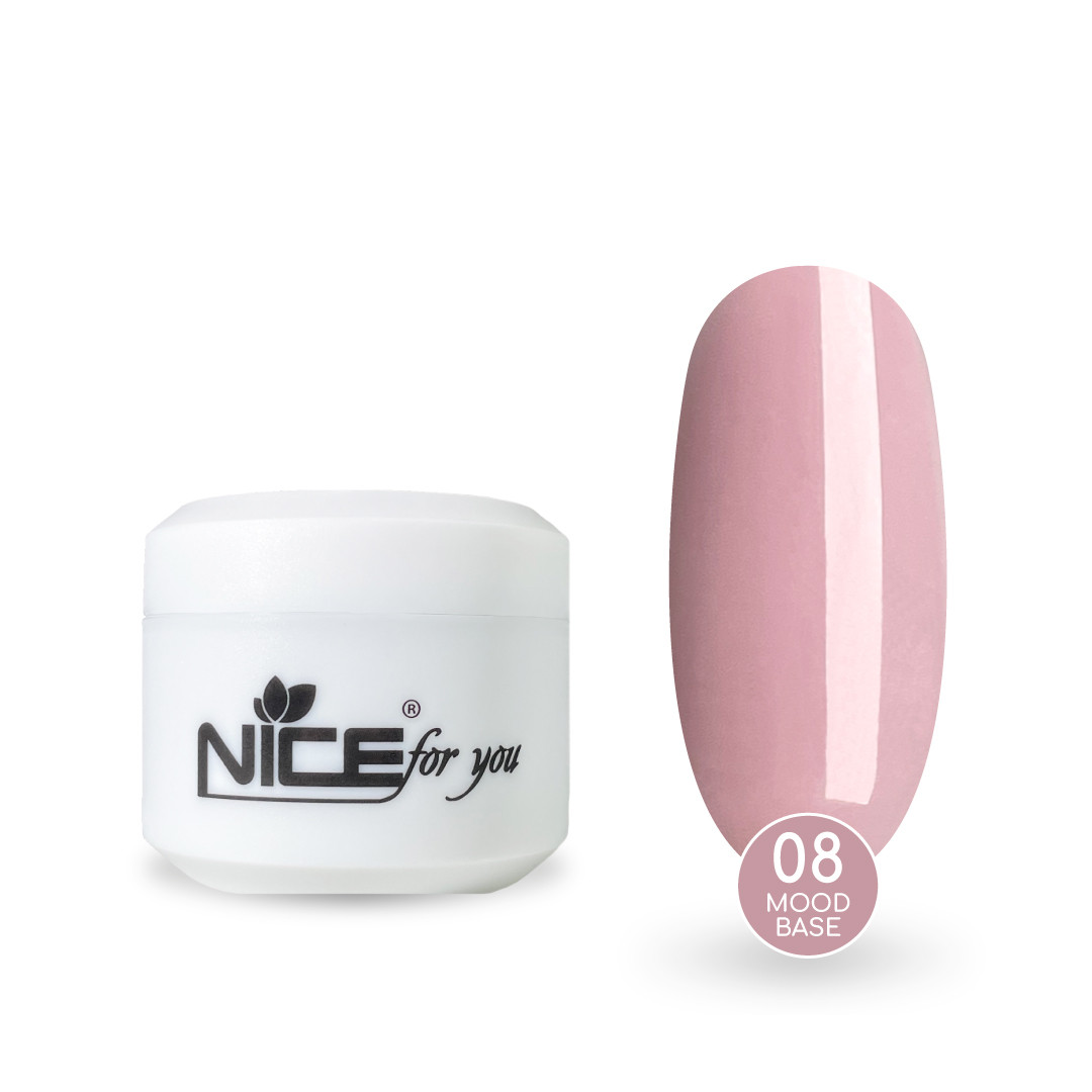 Камуфлювальна база Nice for you Mood base №08 Попеляста троянда 30 г