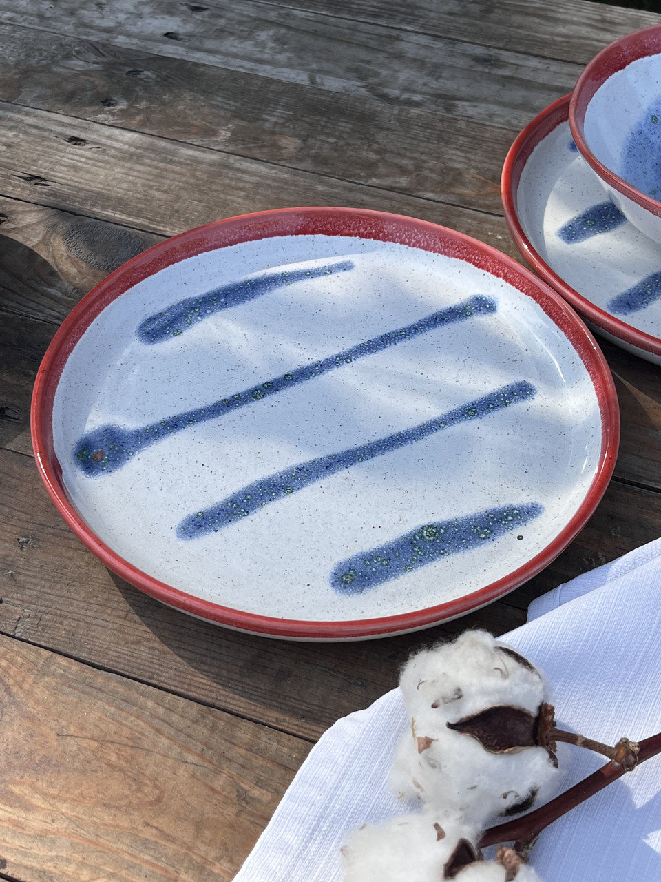 Тарілка Кругла з бортиком 22 см, «Капучино red exclusive», фото 1