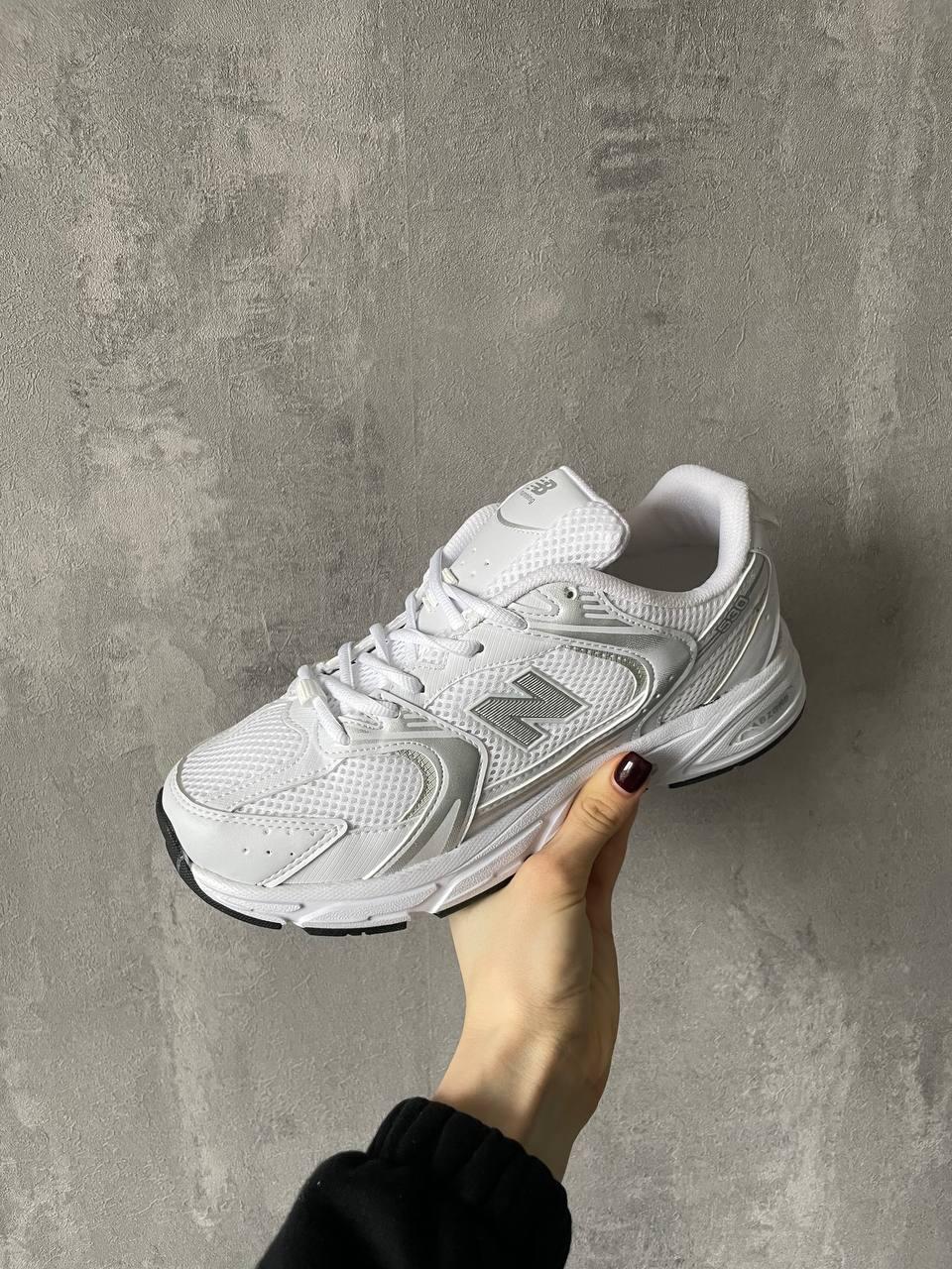 Красиві білі жіночі кросівки New Balance 530 White. Жіночі кросівки тренд Нью Беленс 530 Вайт