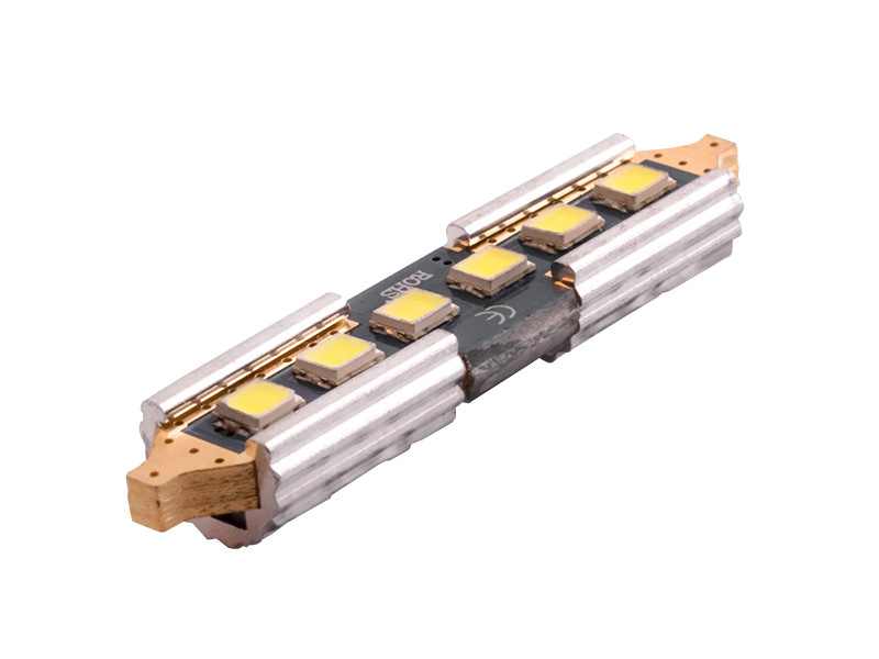 Світлодіодна авто лампа S85-39mm-6smd 2835 обманка білий 12V LEDUA