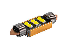 Світлодіодна авто лампа S85-41mm-6smd 3030 обманка білий 12V LEDUA